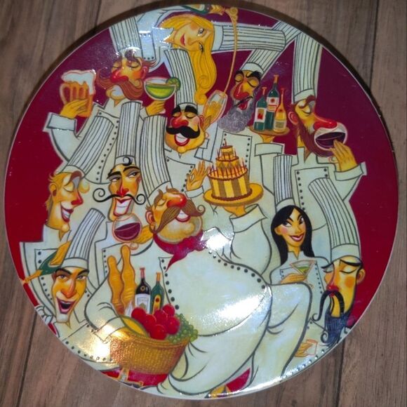 Epcot International Disney Set Of 4 Food & Wine Festival 8" Chef Plates NIB 2010 - Picture 5 of 9